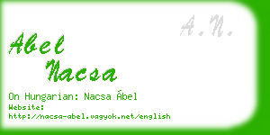 abel nacsa business card